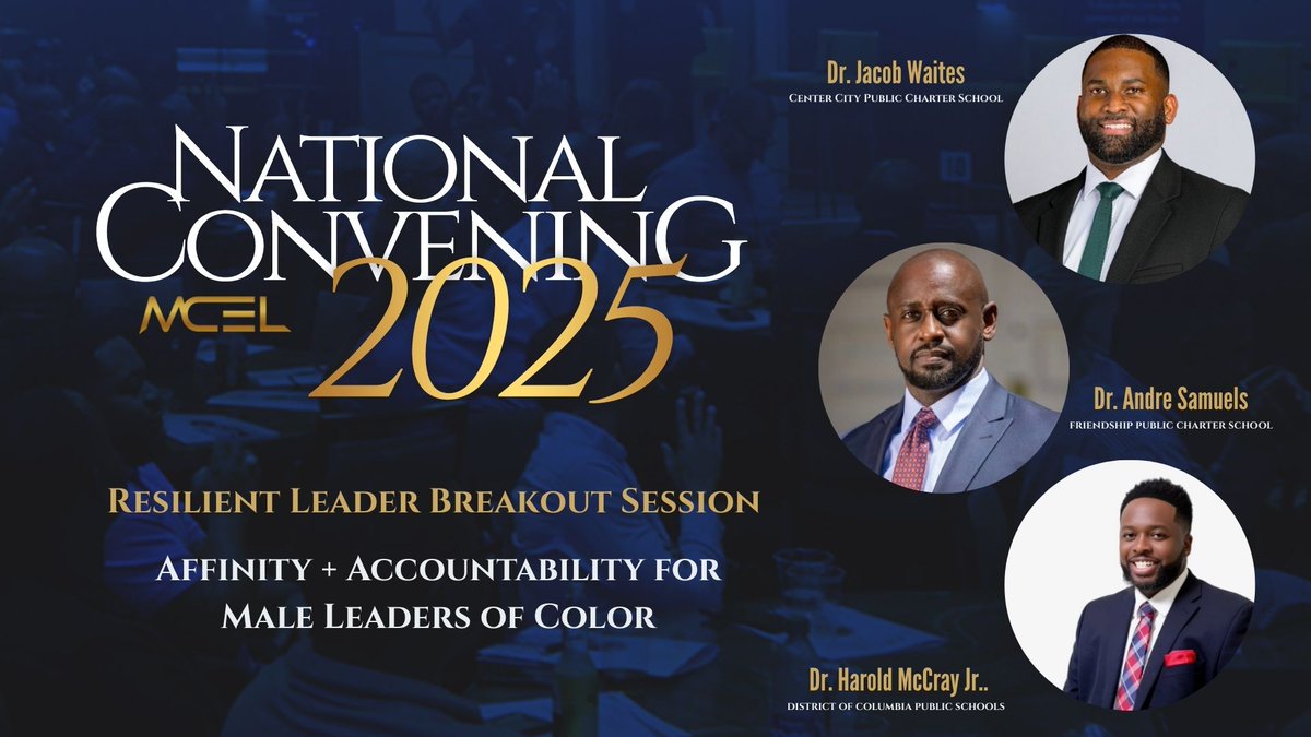 Leadership grows when we connect. Don’t miss Affinity + Accountability for Male Leaders of Color at MCEL National Convening, Dec 12–14 in Orlando!
Featuring Dr. Harold McCray Jr., Dr. Andre Samuels &amp; Dr. Jacob Waites 🔥
🎟 bit.ly/4lbYYxD
#ResilientLeader
<a href="/HarrisonPeters/">Harrison Peters</a>