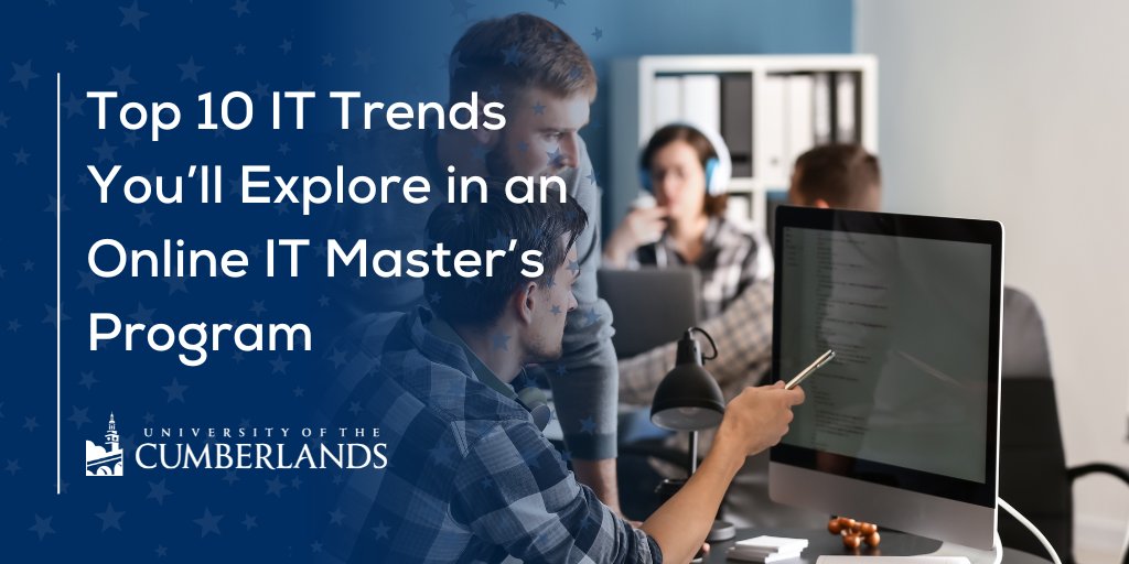 Online IT master’s programs are evolving with emerging technologies like AI, cloud architecture, and cybersecurity innovation. Discover the top trends shaping tomorrow’s tech leaders.🔆 ucumberlands.edu/blog/top-it-tr…