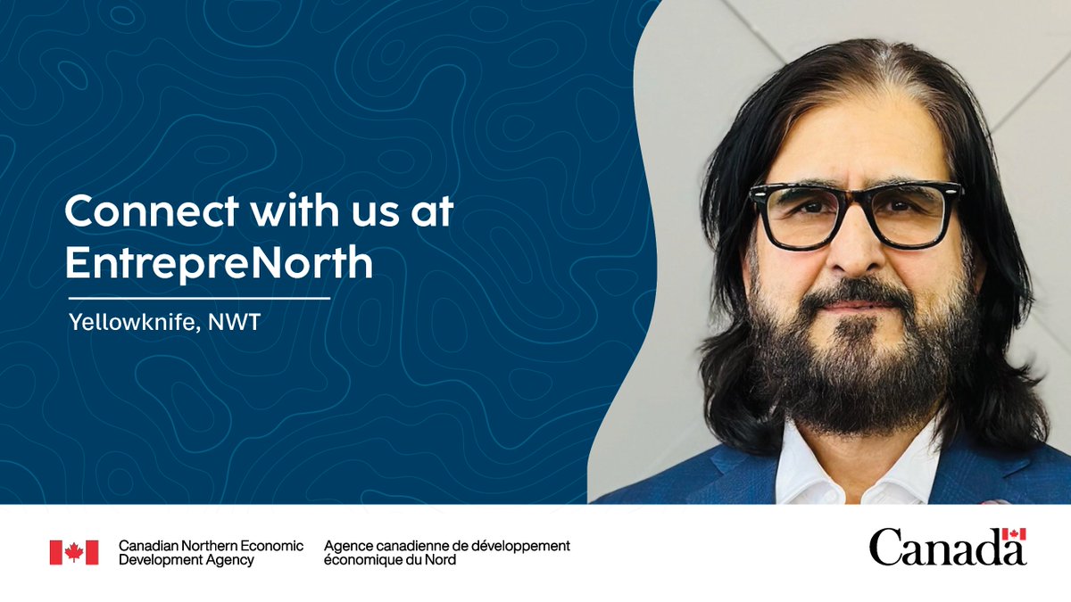 Connect with Nazim Awan, CanNor’s Economic Development Officer, walking the floor at EntrepreNorth in Yellowknife, #NWT today, August 28. ow.ly/UiNX50WNHnl