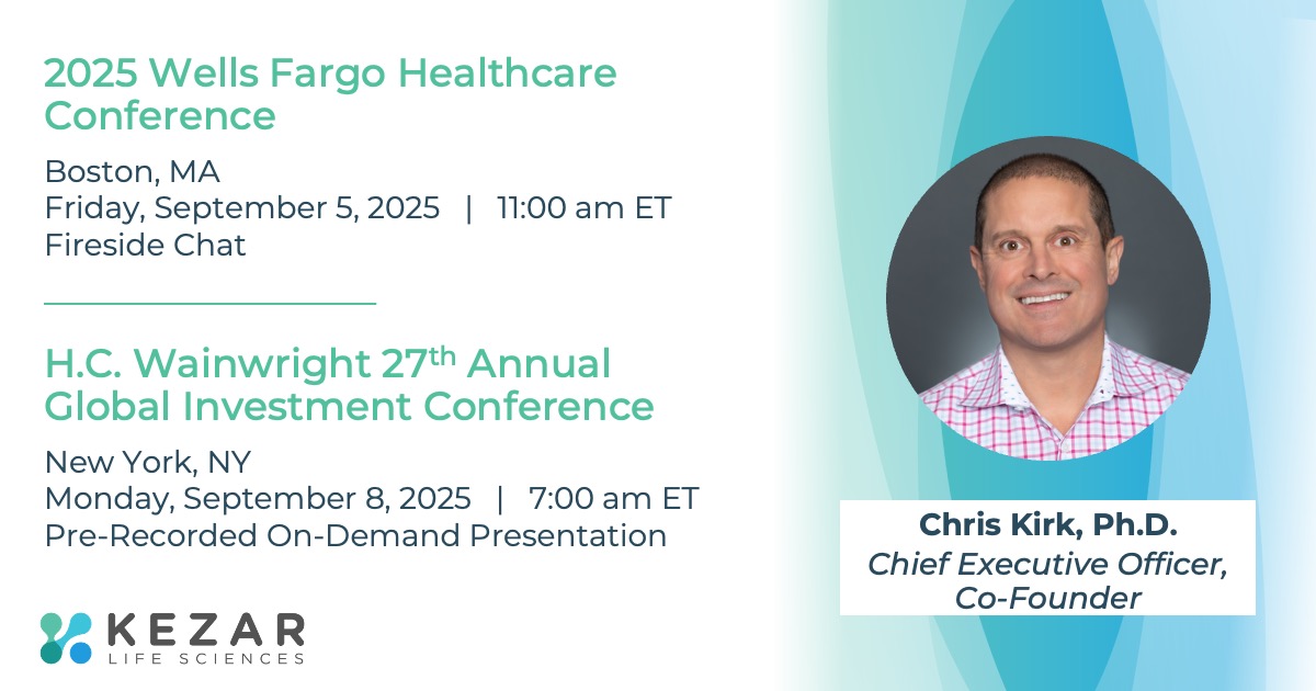 Today, we announced our participation at two upcoming investor conferences! Learn more about our upcoming presentations in our latest press release here: ir.kezarlifesciences.com/news-releases/…