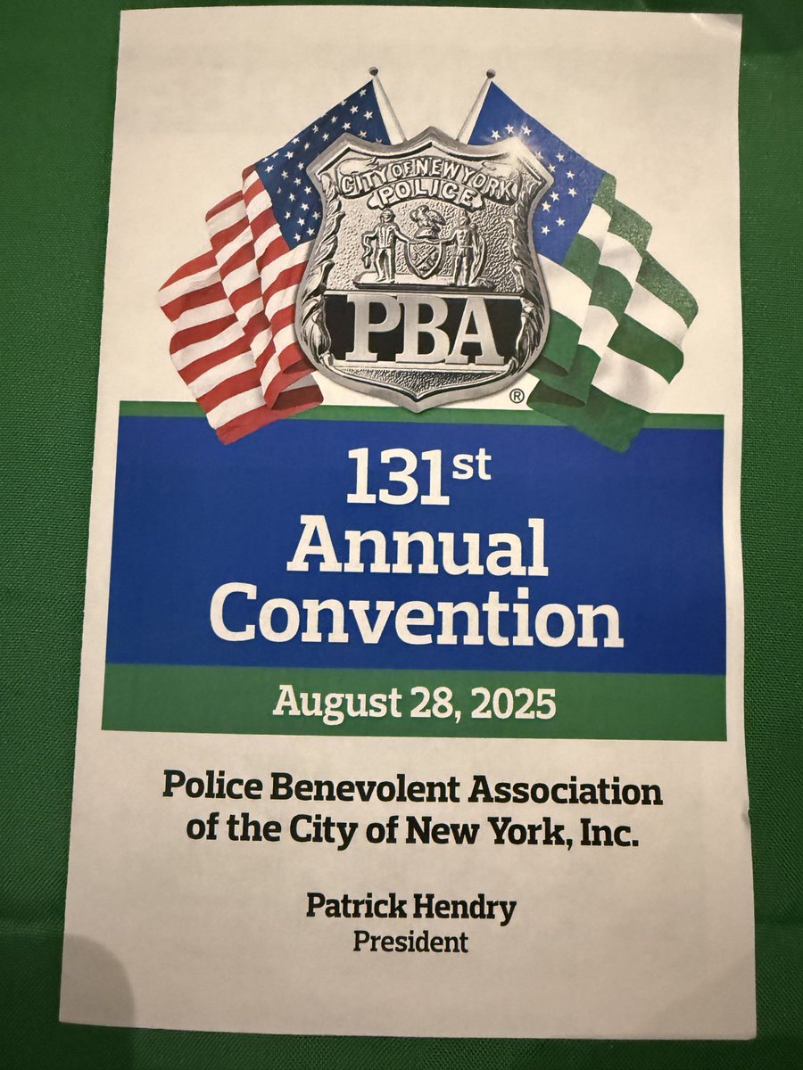Patrick Hendry addressing the delegates and believes leading from the front makes a strong and successful police service !! ⁦<a href="/NYCPBA/">NYC PBA</a>⁩