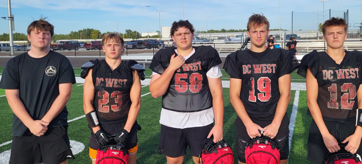 Your 2025 Captains.  Trent Alexander, Barrett Hinrichs, Caiden Hoops, Nolan Asher, &amp; Trey Olsen.  Falcon Nation is in good hands.  #FindtheRedDefendtheRed #BetterTogether