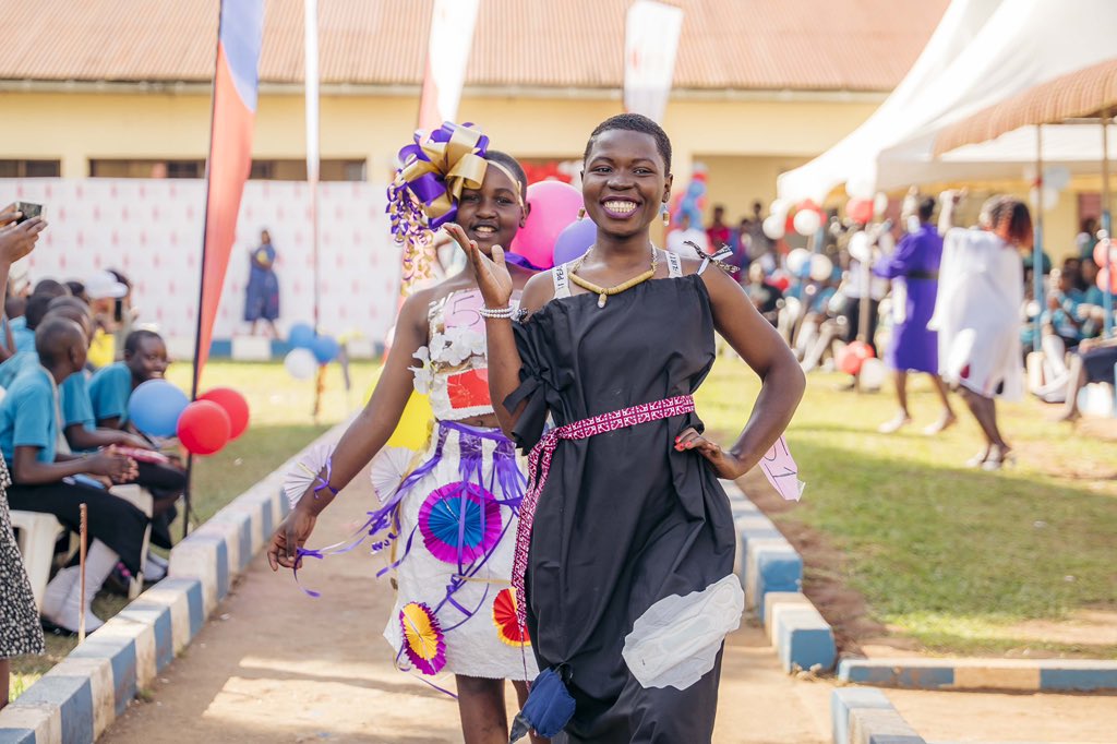 GirlUpUganda's tweet photo. Style meets sustainability — and smashes the stigma! At our ‘Slay the Cycle’ fashion show, Big Sisters took to the runway in bold, creative designs that celebrate periods and promote eco-friendly menstrual products.
#BigSistersCamp25 #UnstoppableMe https://t.co/9KPhVWuc3H