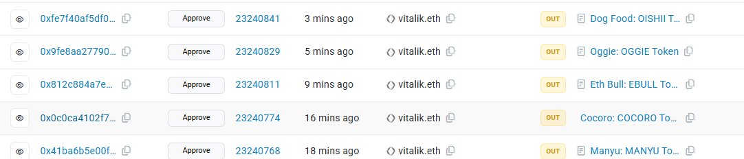 MANYUFESTING's tweet image. #Vitalik sold each of these projects today. While $MANYU was blessed to be one part of the lore, these others were too. What a way to pay homage on #NationalDogDay.
