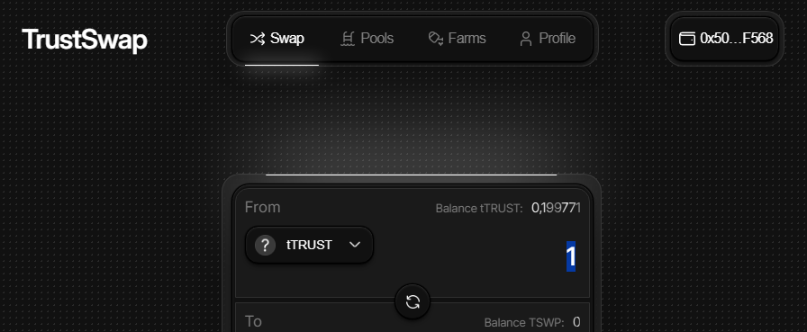 0xJmsDev's tweet photo. Gm all,
For the @0xIntuition hackathon, we deployed TrustSwap, a fork of Uniswap V2 on the Intuition testnet!
🔗 Try it now: https://t.co/TTAfKivply
💻 GitHub: https://t.co/Ocdwe291lG

Community, we are counting on you.
Come swap your tTRUST and list as many tokens as possible from the projects launched in recent days.
Farm $TSWP and share your feedback.
ps: instructions are available in the README to submit a GitHub PR, or just ping me your token address on Twitter/Discord.

⚡ First $TSWP reward session on the TSWP-tTRUST pool starts today for 10 days! More to come on the pools that will be submitted.

With @FlorianTribout, we really enjoyed building this small DEX. This is a good testing phase for us. New ideas are already on the way… beyond Uniswap, to align even more with what Intuition represents.
Stay tuned 3,3
Gtrust 
$TRUST