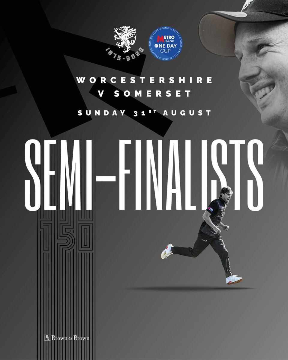 Into the Semi-Finals of the @OneDayCup!! 🤝

#WeAreSomerset 
#SOMvGLO