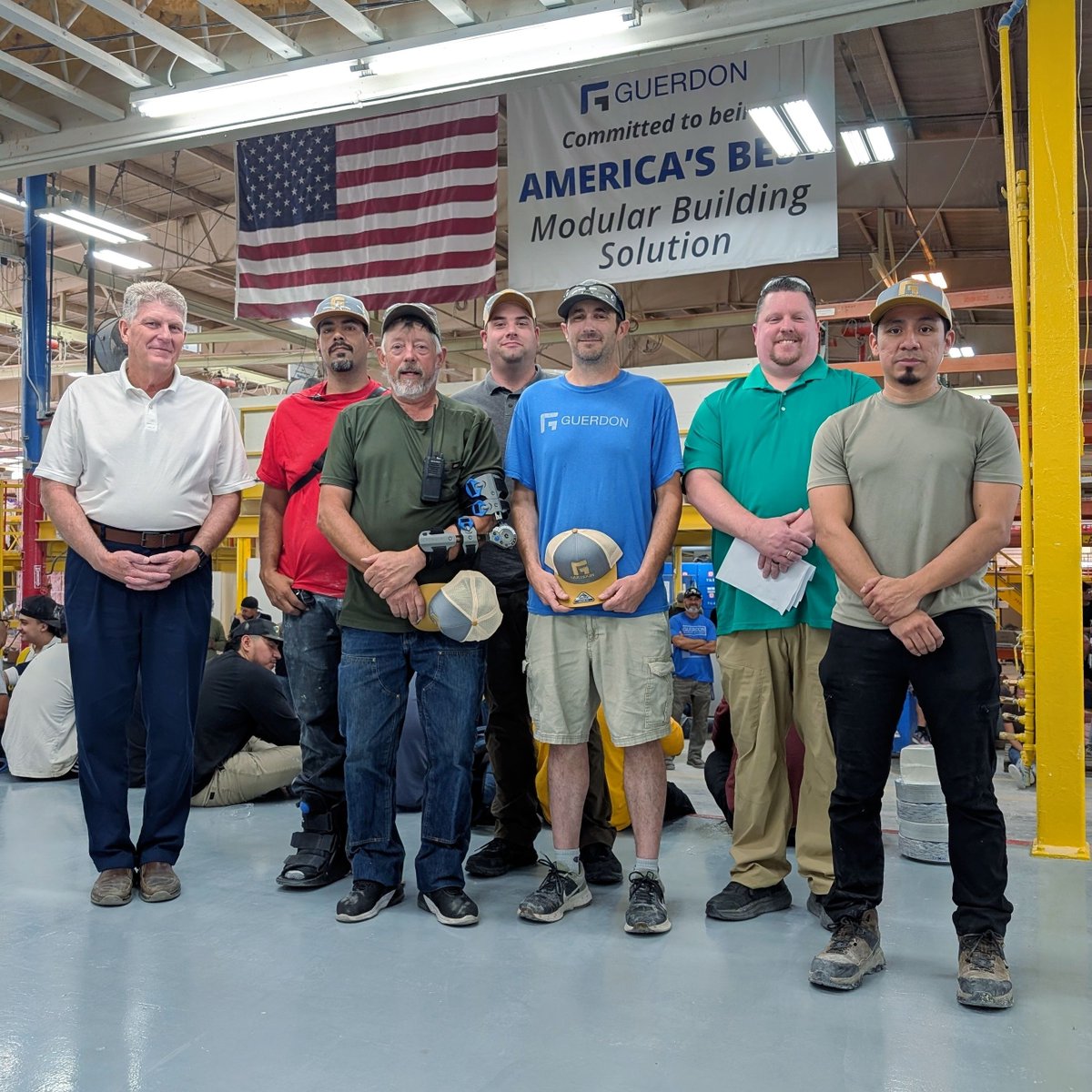 GuerdonModular's tweet image. Summer shine for our 🌟 Guerdon Gold 🌟 winners! July: Marshall Bode, John Garro (not pictured), Gerson Agularia. August: Mike de la Cruz, Norm Cummings, Robert Bean. Thank you for your hard work and impact on our team! 💪