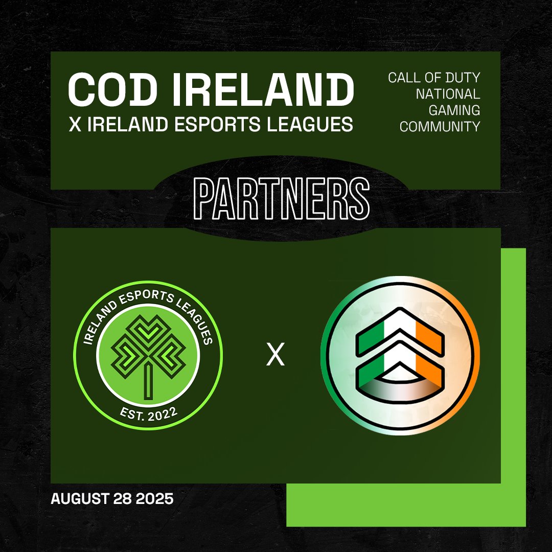 Ireland Esports Leagues 🤝 <a href="/CODIreland/">COD Ireland</a>

A partnership with the aligned goal of building a unified, island-wide structure for esports and wider gaming 🏝️

Read more in the article below 👇