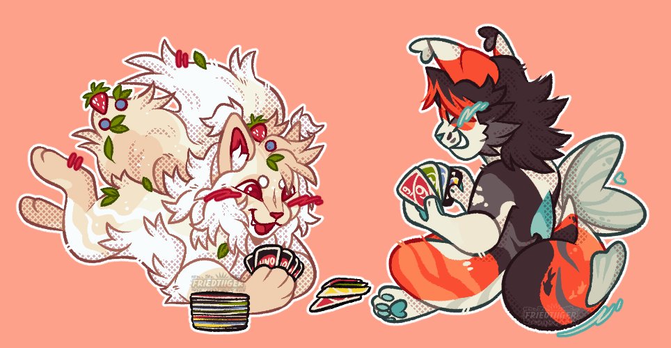 Chibis for my friends' anniversary!! Love you guys!
🃏💘🍓