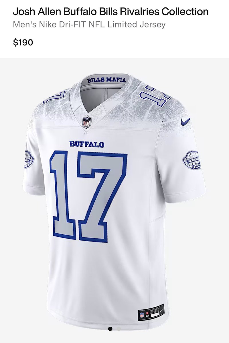 Get ready to open your wallets Bills fans…. The rivalries jersey will retail for $190.