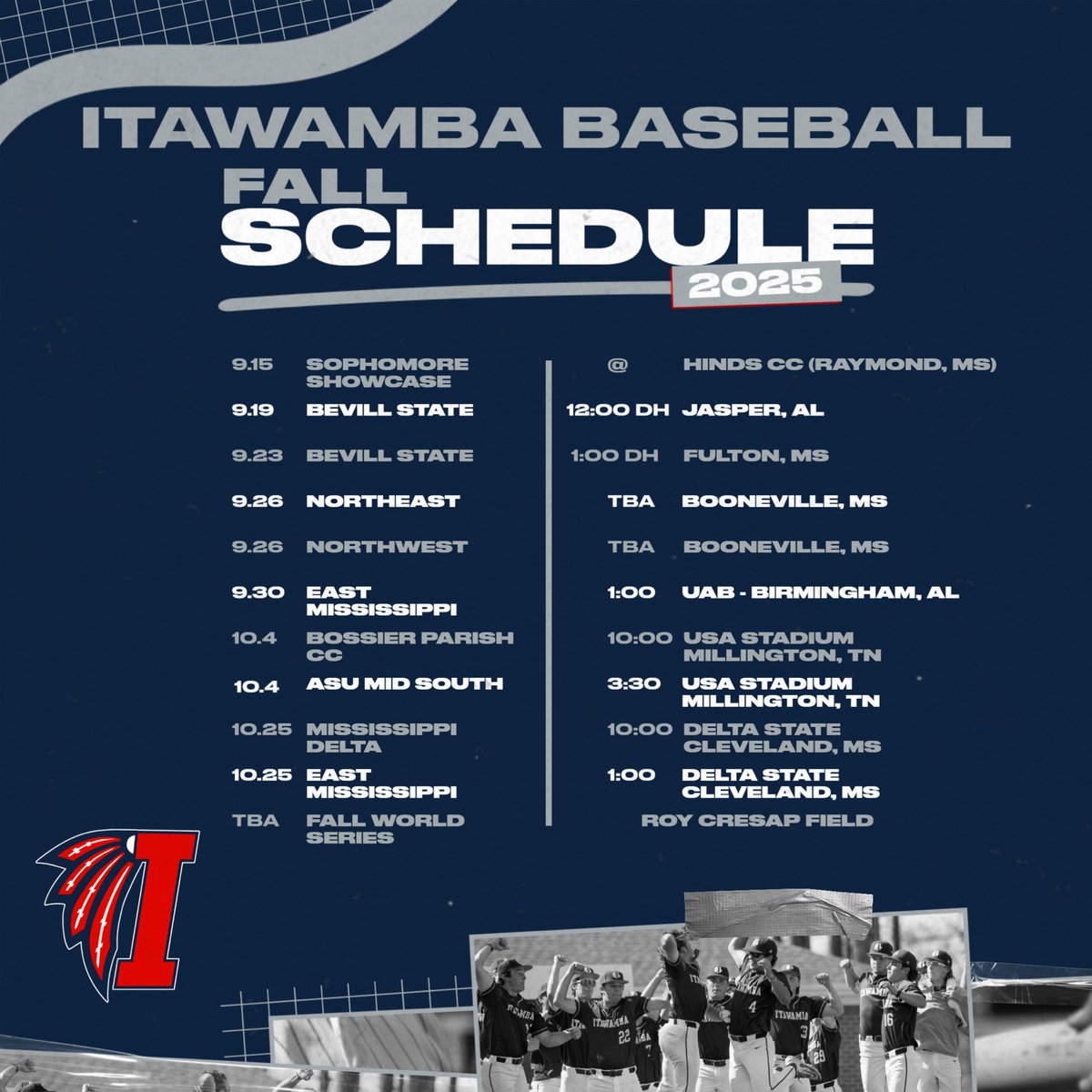 ICC Baseball (@letsgoicc_bsb) on Twitter photo Mark your calendars ๐
โพ Fall baseball is coming to Fulton! Hereโs the 2025 schedule โฌ๏ธ #RollTribe Mark your calendars ๐
โพ Fall baseball is coming to Fulton! Hereโs the 2025 schedule โฌ๏ธ #RollTribe