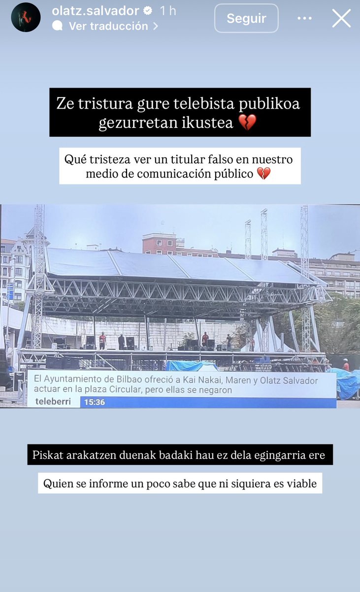 gure_argazkiak's tweet photo. Kai Nakai, Olatz Salvador eta Marenen erantzuna Itziar Urtasun (PNV) Bilboko kultura zinegotziari eta EiTBri.

Respuesta de Kai Nakai, Olatz Salvador y Maren a la concejala de cultura de Bilbo, Itziar Urtasun (PNV), y a EiTB: https://t.co/h6vE0gQWNL