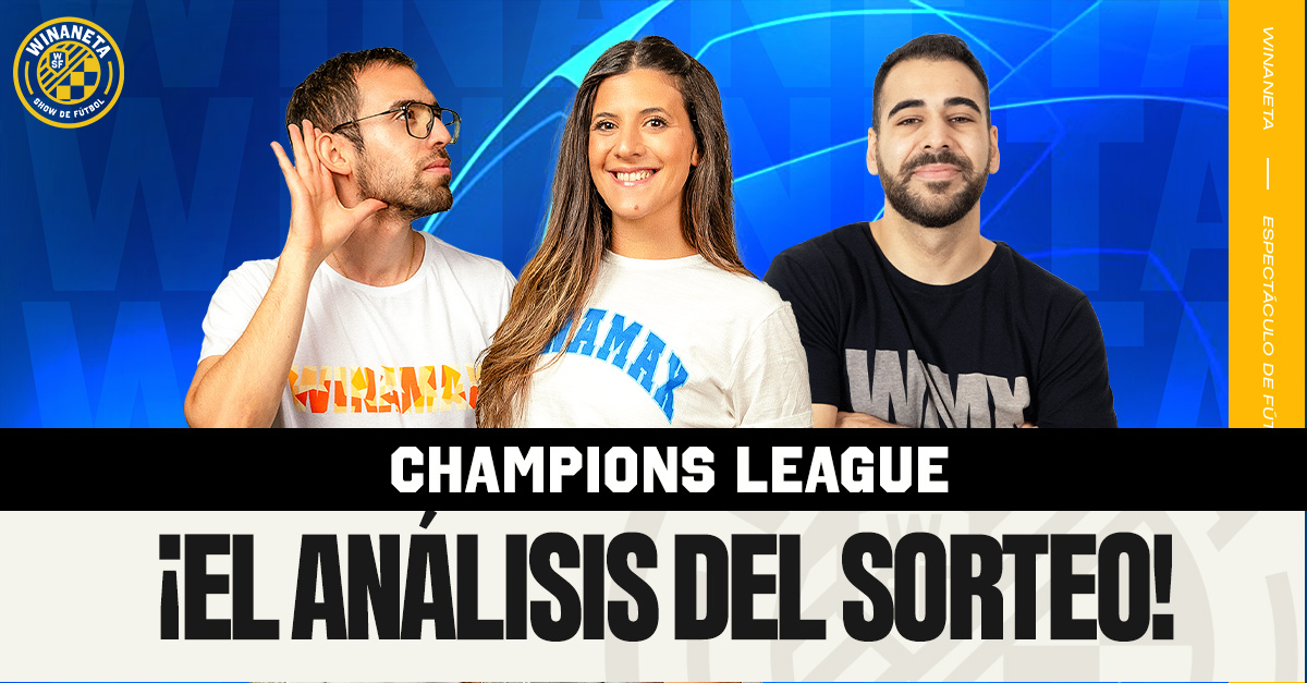 Winaneta (@winaneta) on Twitter photo 😱 ¡El MEJOR análisis del sorteo de la Champions!
🚨 EN DIRECTO ▶️ twitch.tv/winamaxdeportes
🗣️ <a href="/nazartan1/">Nazar 🇫🇷🇵🇪🇦🇲</a> / <a href="/MartinaMozo/">MAR</a> / <a href="/AngelCort8/">Ángel Cerdá</a> 😱 ¡El MEJOR análisis del sorteo de la Champions!
🚨 EN DIRECTO ▶️ twitch.tv/winamaxdeportes
🗣️ <a href="/nazartan1/">Nazar 🇫🇷🇵🇪🇦🇲</a> / <a href="/MartinaMozo/">MAR</a> / <a href="/AngelCort8/">Ángel Cerdá</a>