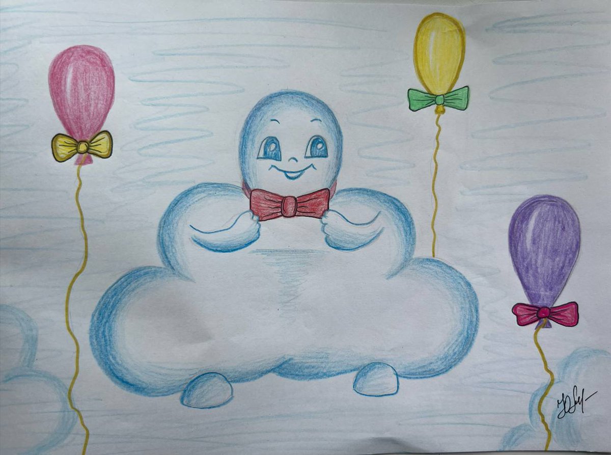 BrowskiMM's tweet image. Meet the happiest cloud in the sky! ☁️🎈 Dressed up with a red bow tie and surrounded by colorful balloons, it&apos;s ready to brighten your day with smiles and good vibes. Who knew clouds could be this stylish? 🌈✨ 
@inconetwork 
#CuteArt #CloudVibes