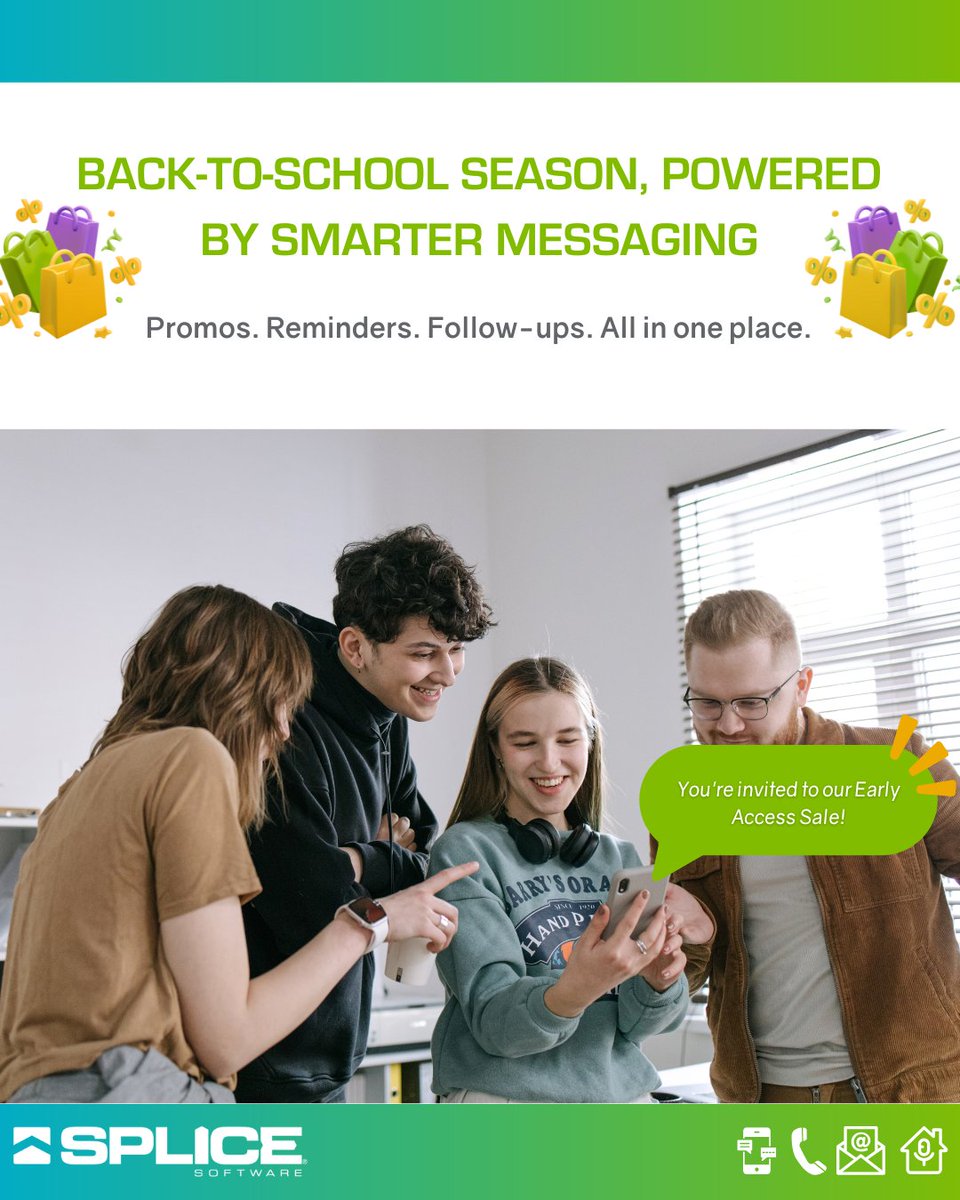 SPLICESoftware's tweet image. Back-to-school = busy carts &amp;amp; busy minds. 

SPLICE helps retailers connect with families through early-access promos, reminders &amp;amp; thank-yous, via the channels they prefer.

Move faster, connect smarter. hubs.la/Q03Fqhl80 

#SPLICESoftware #RetailMarketing #BackToSchool