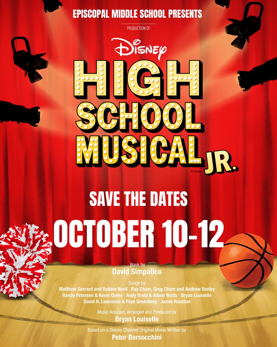 The countdown is on to Middle School’s presentation of “High School Musical, Jr.”! Make plans now to join us in the Visual &amp; Performing Arts Center. <a href="/EpiscopalArts/">Episcopal Arts Krewe</a>