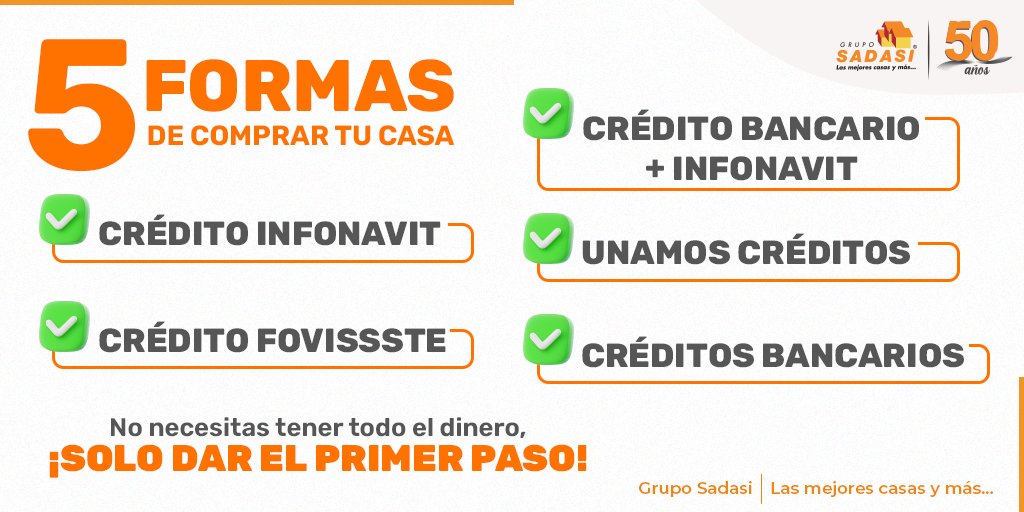 No lo pienses mucho, el primer paso es lo más importante para tu nuevo hogar. 🏠

Aceptamos tu crédito, si tienes dudas podemos asesorarte de manera GRATUITA. ¡Te esperamos!