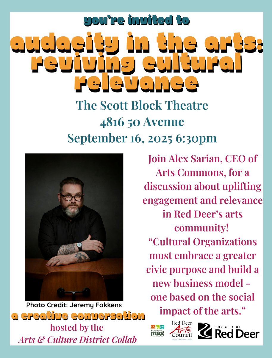 Get your tickets for this important talk on Tuesday, September 16th at the Scott Block Theatre!
showpass.com/alexsarian-rd/