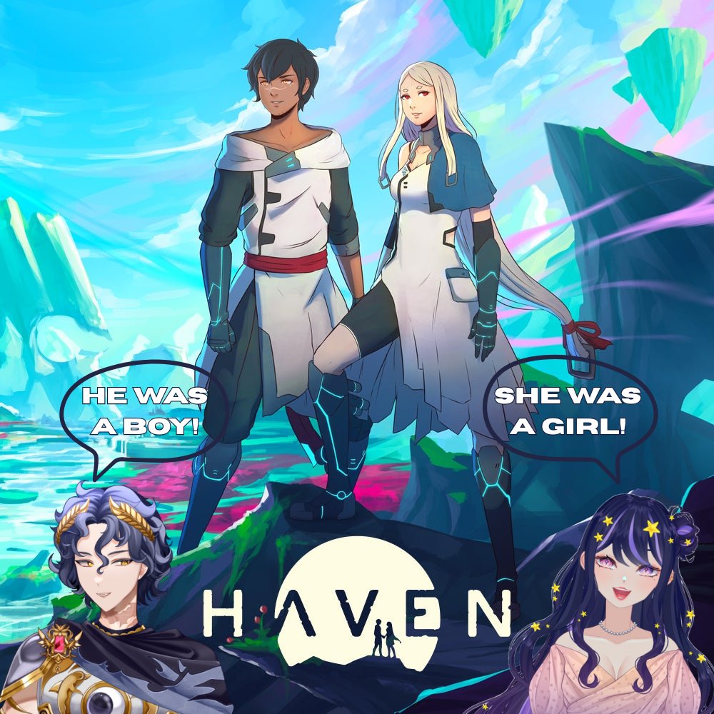 Tonight at 7:30PM EDT we're playing Haven with <a href="/OrpheusHatzi/">OrpheusHatzi 🎭 EN Vtuber 🎭</a>! I thought he was tricking me into a horror game...