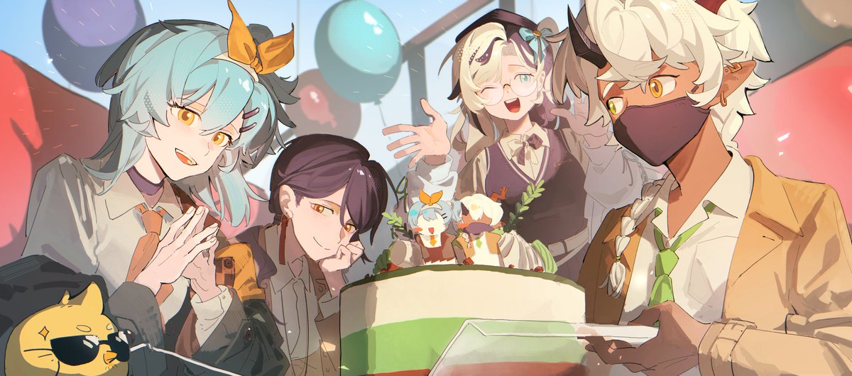 🎂 恭喜棠鷄 <a href="/zzTajuhn/">zzTajuhn 左宗棠鷄 🐣 Graphic Design</a> &amp; 微綠 <a href="/verdoso001/">微綠🦎🐍</a>
又長大一歲啦～！
因為生日只差一天，所以就決定一起開心慶生、吃蛋糕 🍰

※特別感謝江月英 <a href="/YueYing_Renee/">江月英 Renee × 委託開放中</a> &amp; 餅餅子的友情慶祝