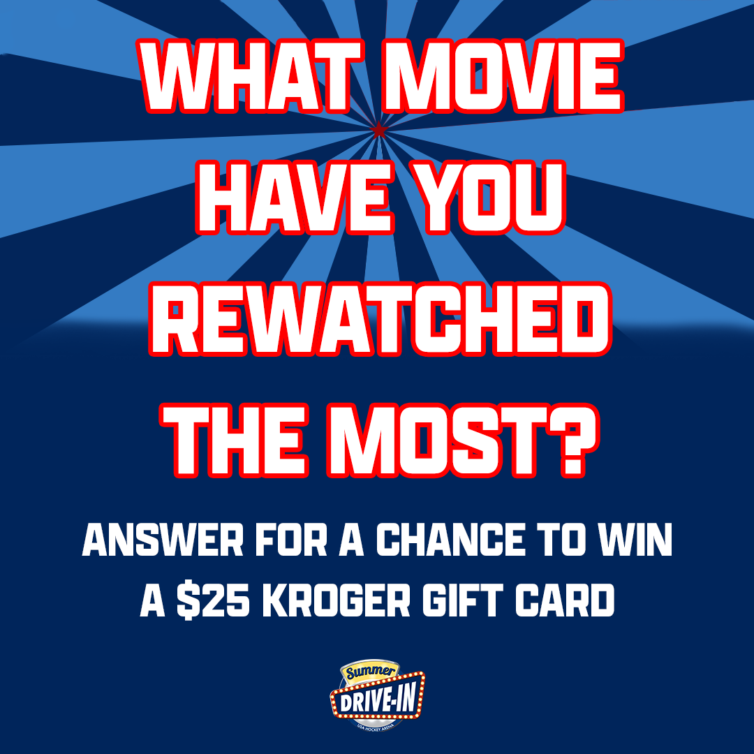 Summer_DriveIn's tweet image. 🚨🚨🚨

What movie have you rewatched the most???

Make sure you come out to the Summer Drive-In for the last week of the season and catch one of our DOUBLE FEATURES! 🎥

Visit summerdrivein.com to purchase online tickets!