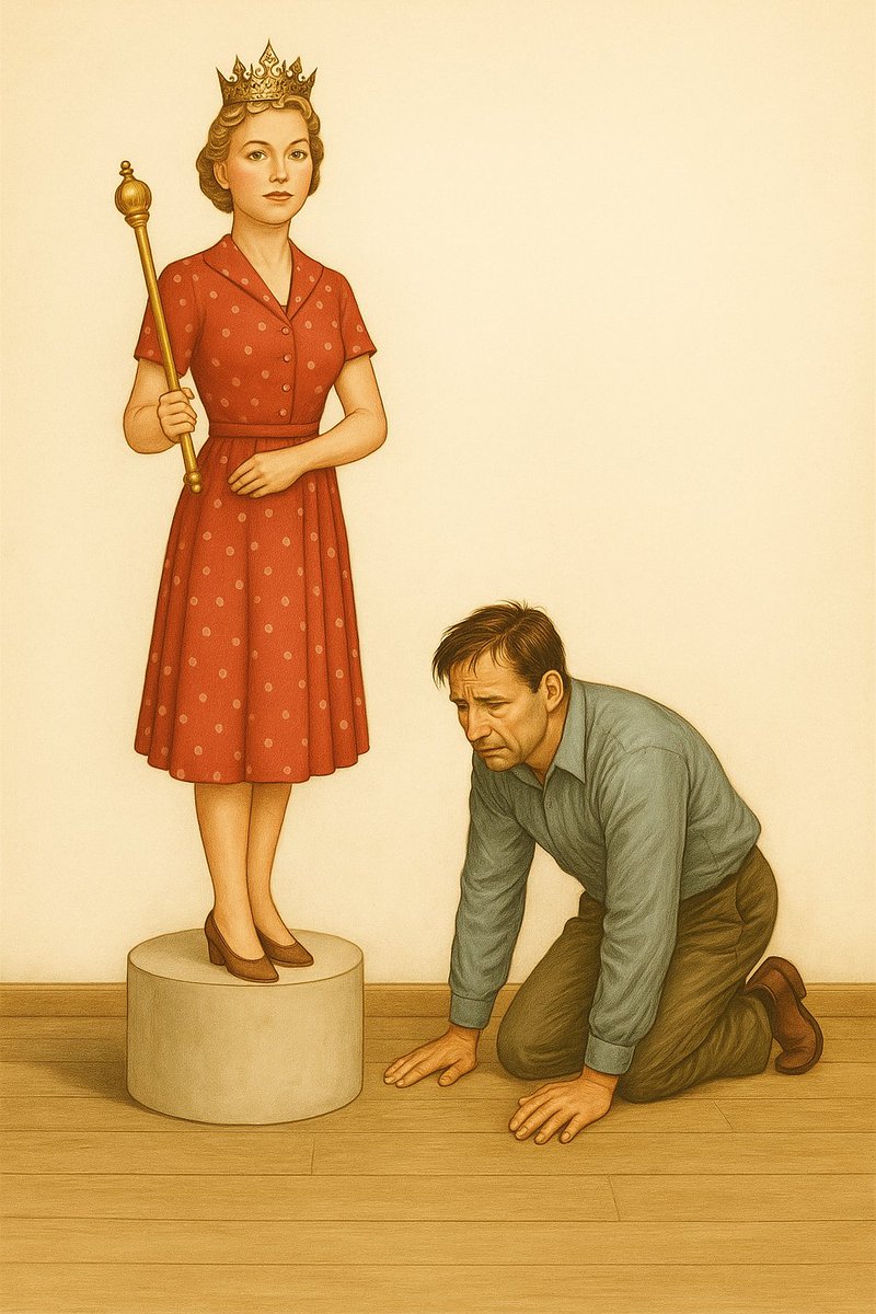MenNeed2BeHeard's tweet photo. How many times have we as men been told “Happy wife, happy life.”  Cute rhyme. Toxic reality. 

In fact it's one of the most insidious lies ever told to men. This little phrase has been used to shame men into silence for decades. 

It tells husbands their only purpose is to keep her happy.. even if it costs him his sanity, health, or dignity.  Maybe even his health or life.

It is the very definition of the dismissal of men as human beings where it defines his worth solely and exclusively by her happiness and only her happiness.

His needs? This thoughts, his emotions His struggles? His happiness? None of them matter, not in the least.

The truth is, a marriage where only one person’s happiness counts isn’t love. It’s servitude.

And that's exactly why women push the narrative so hard. Because they see men as nothing more than servants.

They don't care about men at all...only what they can extract from them. And its why when they think they've gotten everything they can they'll toss him aside and go look for another man to enslave.

And men are starting to wake up to that fact. They’re realizing that bending over backward while getting nothing in return isn’t a partnership... it’s slavery with a smile.

And it's why they're walking away from dating, marriage and women in general

👉 Men, what’s your take on this phrase — harmless joke, or proof that men’s happiness never mattered?

#men #menneedtobeheard #menmatter #dating #relationships #marriage #happywifehappylife