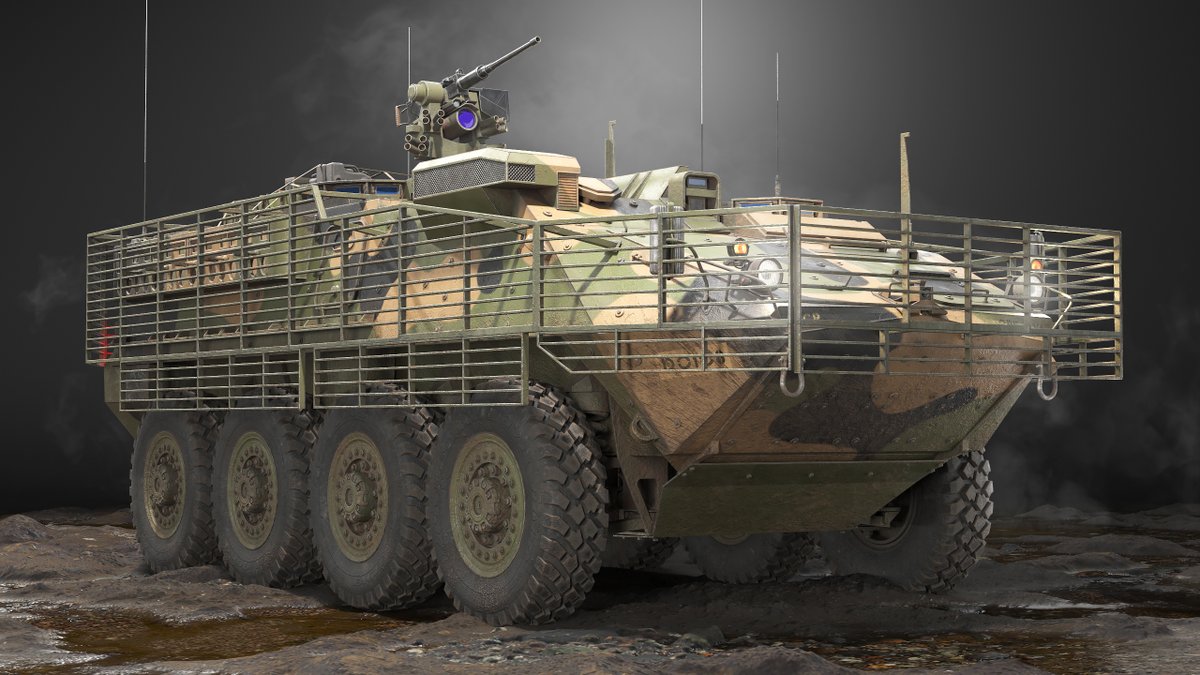 3D model M1130 Stryker CV Slat Armour PBR by Stubborn3D 
youtube.com/watch?v=13I5gq…
turbosquid.com/3d-models/m113…