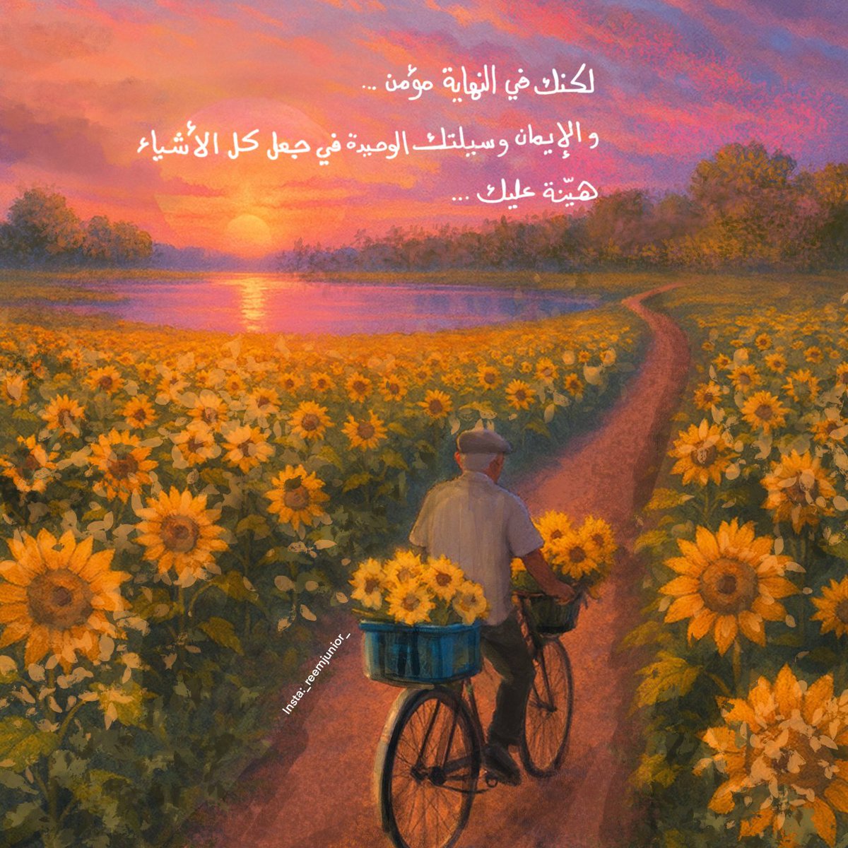 " لكنك في النهاية مؤمن
 و الإيمان هو وسيلتك الوحيدة في جعل كل الأشياء هينة عليك"

Insta:_reemjunior_