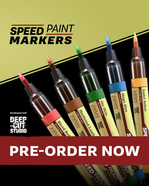 No brush. No mess. Just paint. Speedpaint Markers are coming—preorder yours today at Gotham City Hobbies and paint miniatures in a new way!

loom.ly/UmIrvRE