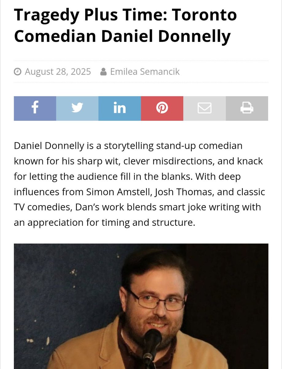Please enjoy my profile in the Toronto Guardian, which they misplaced for several months and then somehow still got my name wrong even after I emailed them days ago warning them that it looked like they were getting my name wrong 

torontoguardian.com/2025/08/toront…