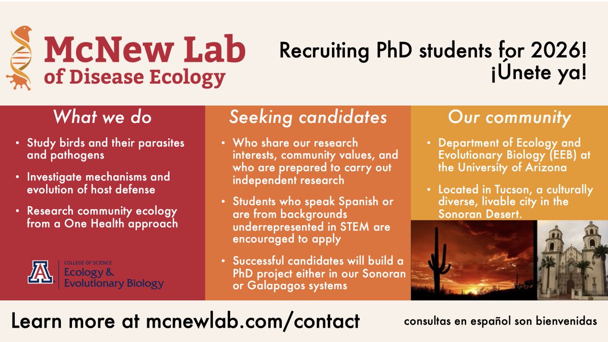 It's that time again: we're recruiting PhD applicants for 2026! Please share and visit mcnewlab.com/contact fmi.