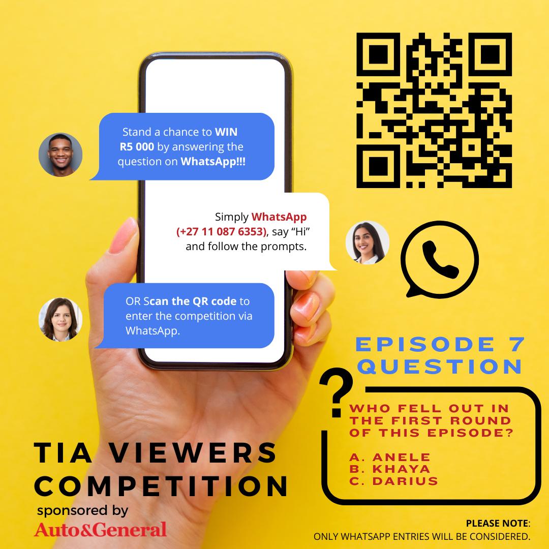 Insurance Apprentice (@theinsapp) on Twitter photo 💥 Win R5 000 with <a href="/AutoandGeneral/">Auto & General</a>! 💸
This week’s question: Who fell out in the first round of the episode?
To enter, message us on WhatsApp and follow the prompts: +27 11 087 6353
Only WhatsApp entries count!
#TIA2025 #AGBrokerSupport 💥 Win R5 000 with <a href="/AutoandGeneral/">Auto & General</a>! 💸
This week’s question: Who fell out in the first round of the episode?
To enter, message us on WhatsApp and follow the prompts: +27 11 087 6353
Only WhatsApp entries count!
#TIA2025 #AGBrokerSupport
