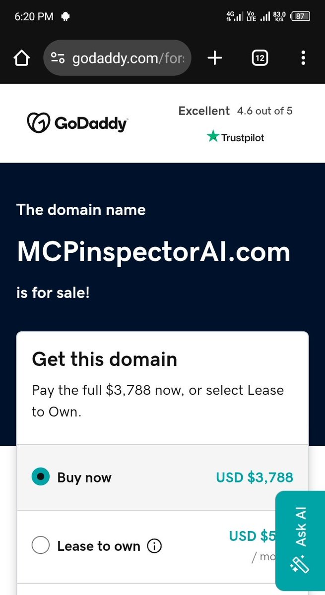 MCPinspectorAI.com premium domain now available at Godaddy

#Ai #Web3 #Web4 #Blockchain #MCPNews #MCP