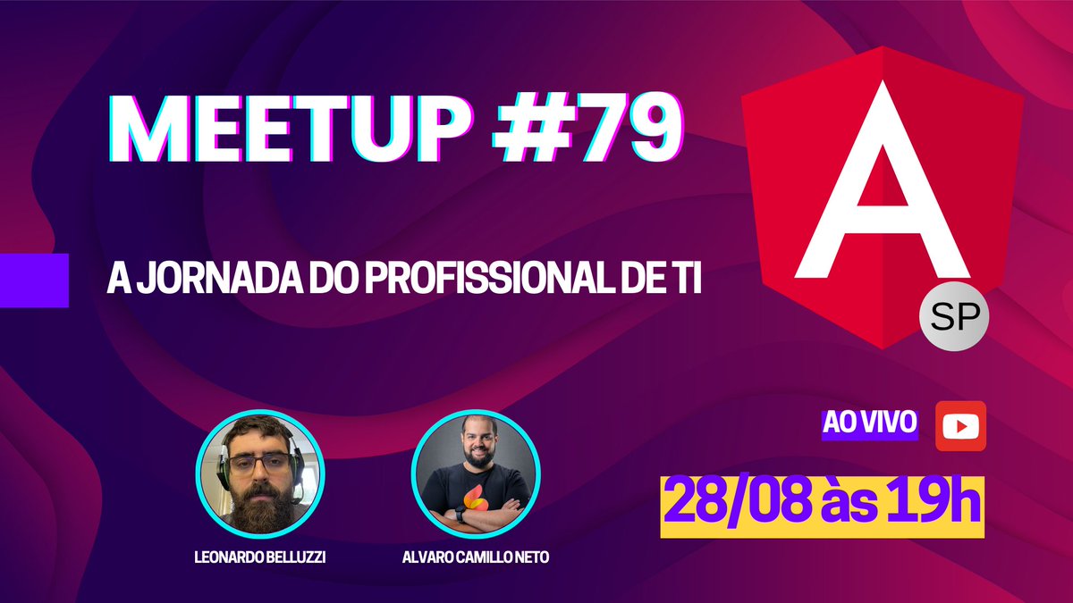 AngularSP's tweet image. É HOJEEE! 🤩
Nosso Meetup deste mês tá imperdível, e receberemos o Leonardo Belluzzi, para falar sobre Carreira em Tech, com a palestra: A jornada do Profissional de TI 🚀
Já salva o lembrete que às 19h, estaremos ao vivo youtube no link:
youtube.com/watch?v=JozUgS…