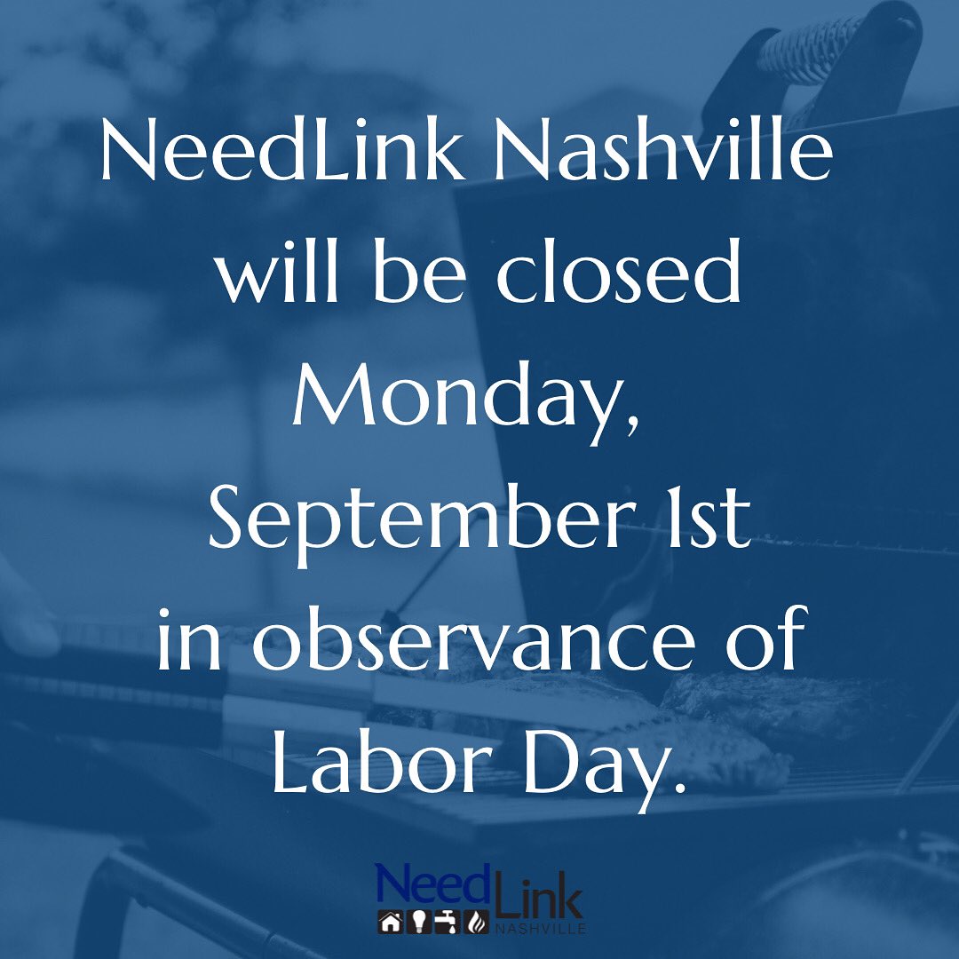 NeedLink1912's tweet photo. NeedLink’s office will be closed Monday, Sept 1st for Labor Day. However, the online rent/water/gas and electric applications will still open at 9 am on Monday. In-person office hours will resume on Tuesday, Sept 2nd between 10-2. https://t.co/RsGHhvWmcw