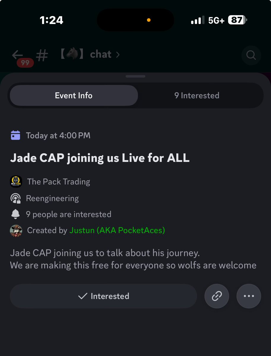 Super blessed &amp; honored to have <a href="/jadecap_/">JadeCap</a>  coming into the discord today to give a little highlight into his trading journey! 

This will be free for anyone so if you want to tune in join the discord in my bio and it will start at 4pm EST today 🤟