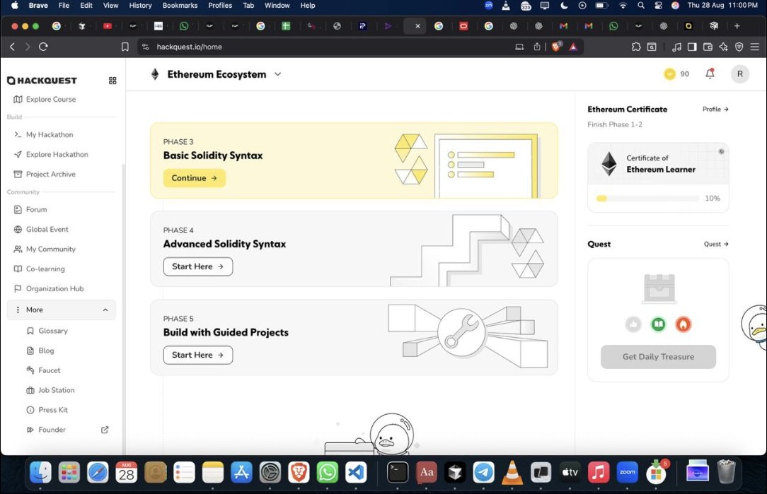 Rohit G (@rgcode3) on Twitter photo It's almost Day 5 of learning web3 from <a href="/HackQuestIN/">HackQuest India</a> . It's too good like everything is structured so perfectly and well organised. It's like fun and learn. Continuing it ...
#LearnwithHQ #Web3withHQ
<a href="/0G_labs/">0G Labs (Ø,G) - AI L1</a> <a href="/ItachiOnChain/">Itachi Uchiha 🥑</a> It's almost Day 5 of learning web3 from <a href="/HackQuestIN/">HackQuest India</a> . It's too good like everything is structured so perfectly and well organised. It's like fun and learn. Continuing it ...
#LearnwithHQ #Web3withHQ
<a href="/0G_labs/">0G Labs (Ø,G) - AI L1</a> <a href="/ItachiOnChain/">Itachi Uchiha 🥑</a>