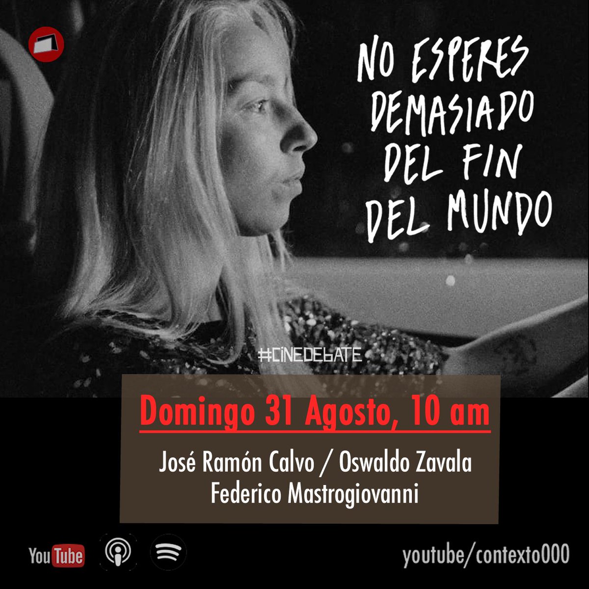 Contexto (@context000) on Twitter photo #CineDebate en torno a "No esperes demasiado del fin del mundo" de Radu Jude, una película que combina imágenes de archivo y escenas de ficción para exponer con humor ácido la precariedad laboral y la alienación en la era del capitalismo tardío <a href="/Fedemast/">Federico Mastrogiovanni 🏴☠️</a> <a href="/oswaldo__zavala/">Oswaldo Zavala</a> #CineDebate en torno a "No esperes demasiado del fin del mundo" de Radu Jude, una película que combina imágenes de archivo y escenas de ficción para exponer con humor ácido la precariedad laboral y la alienación en la era del capitalismo tardío <a href="/Fedemast/">Federico Mastrogiovanni 🏴☠️</a> <a href="/oswaldo__zavala/">Oswaldo Zavala</a>