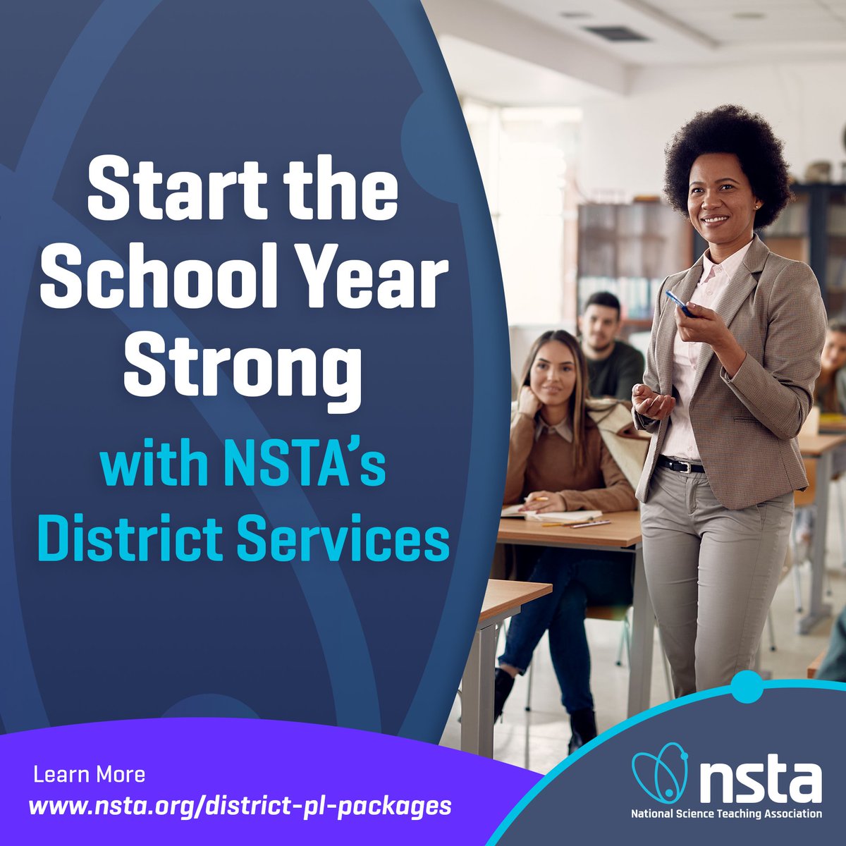NSTA's tweet image. 🍎 Start the school year strong! NSTA’s District Professional Learning Packages help districts scale science education with sensemaking, curriculum-based PD, leadership development, and ongoing coaching. 🔗 bit.ly/3V4THgN
#ScienceEducation #STEMEd #K12Education