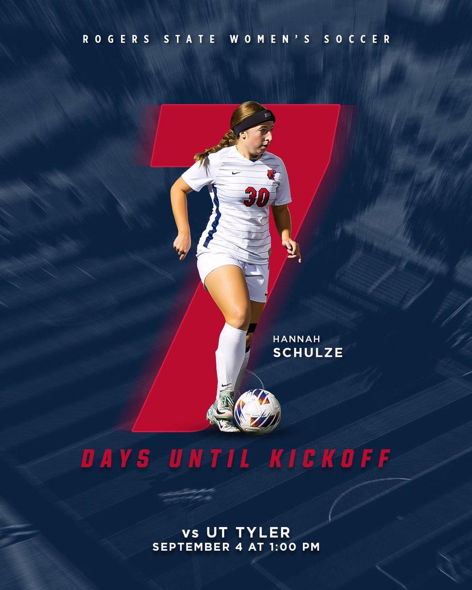 We’re just 1️⃣ week away from <a href="/rsuwsoccer/">RSU Women's Soccer</a> home opener against UT Tyler!⚽️

Catch the Hillcats live at Soldier Field on Thursday, September 4!

#BacktotheHill