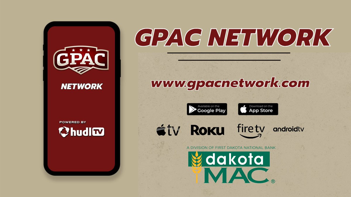 The GPAC Plays on the GPAC Network!  
💻gpacnetwork.com
📱Android and Apple App Stores
📺Apple TV, Roku, Fire TV, and Android TV

Powered by @DakotaMAC93