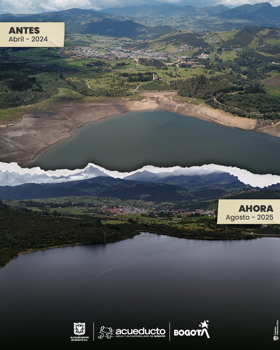 Una imagen que nos demuestra que trabajar unidos por el cuidado del agua siempre será la mejor opción. 💧🤝🏻

El Embalse de San Rafael está por encima del 96% de llenado gracias a las lluvias y al compromiso de todos. 

#AquíSíPasa, #CuidamosElAguaParaCuidarDeTi