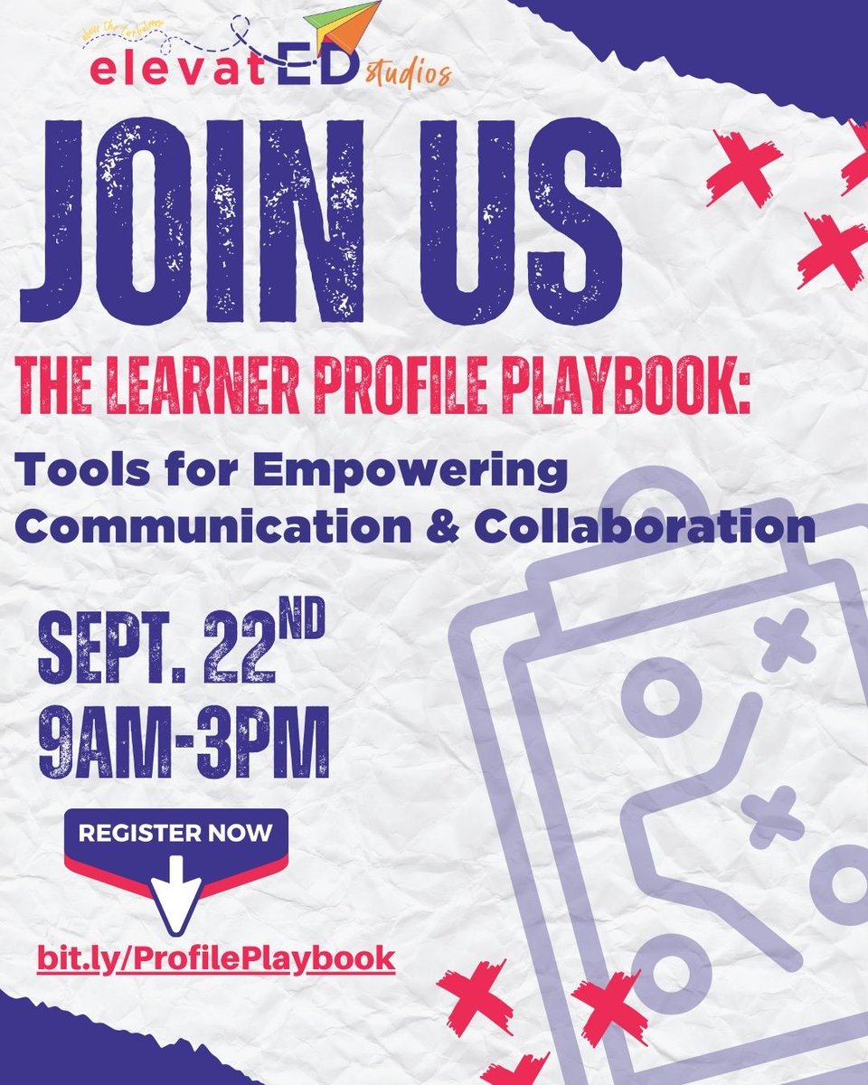 💡 A Profile of a Learner shouldn’t just live on paper.

✈️ Join us Sept 22 for a hands-on day with the Learner Profile Playbook → strategies, lessons &amp; tools for collab + communication.

🔗 https:/bit.ly/ProfilePlaybook