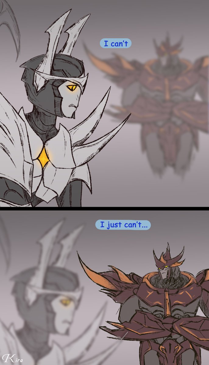 nobrain_Kira's tweet image. Overprotecting sire issues 

#Transformers #tfoc #predacon #vehicon #steve #predaking #maccadams