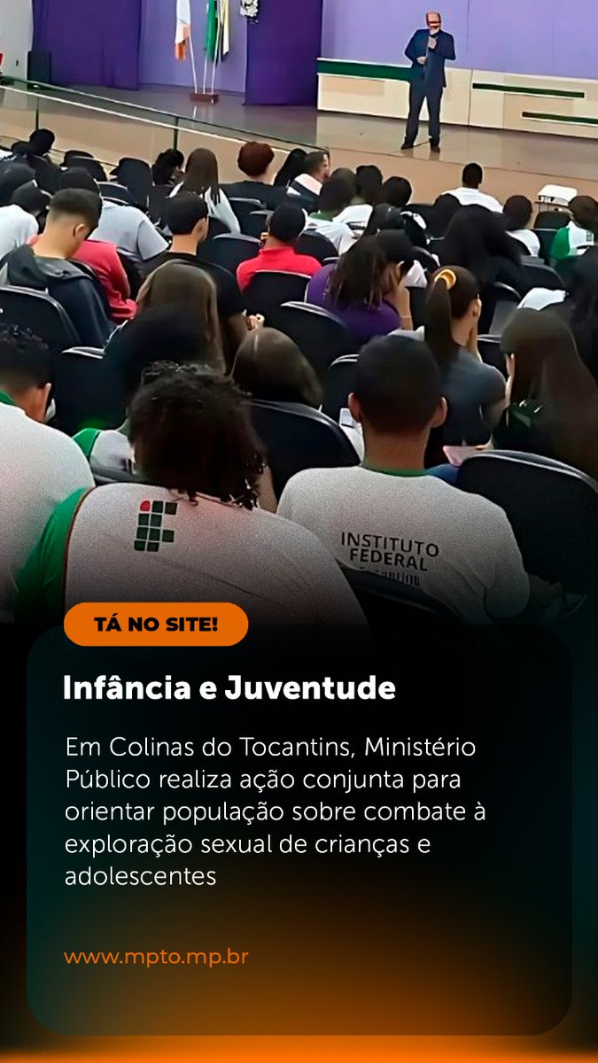 👉Em Colinas do Tocantins, Ministério Público realiza ação conjunta para orientar população sobre combate à exploração sexual de crianças e adolescentes

🖥️x.gd/0ZCac

👉 Seus direitos foram desrespeitados?
📞 Ligue 127.

#MPTO #MPTOAtuante