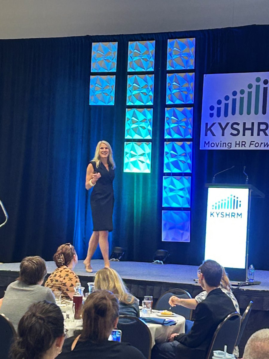 KYSHRM's tweet photo. Carol Schulte closes out our conference with:
"Get Your Brave On: Empowering HR Professionals to Lead with Courage, Authenticity, and Impact"
Sponsored by @HannaResource

A powerful way to wrap up the 41st Annual KYSHRM Conference! https://t.co/sp6k48EGUx