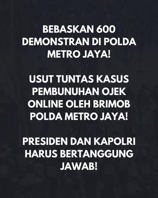 R75351Rickie's tweet image. #Prabowo #ListyoSigit #POLDA #policekillers #PoliceBrutality #POLRI #indonesia #Jakarta 
SELESAIKAN DLM 24 JAM!