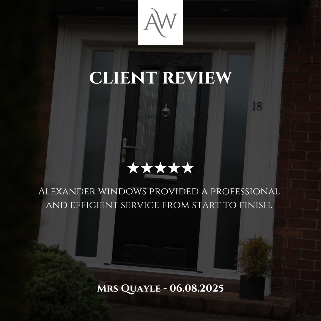 We're not counting but this is our 5,164th review 😉

"Alexander windows provided a professional and efficient service from start to finish."

Thank you Mrs Quayle for trusting Alexander Windows with your home 🖤

#review #alexanderwindows #stockport #hazelgrove #cheshire #wimlow
