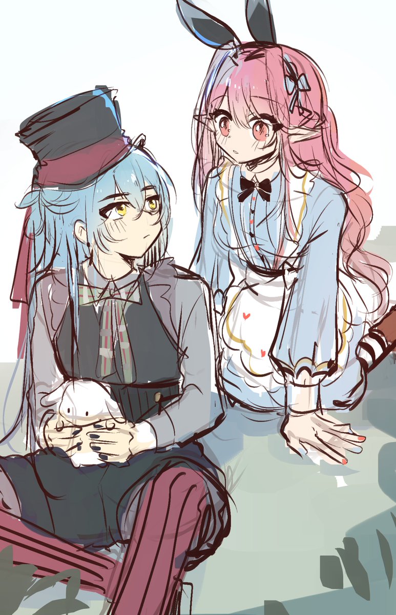 ocs in wonderland doodle ❤️💙