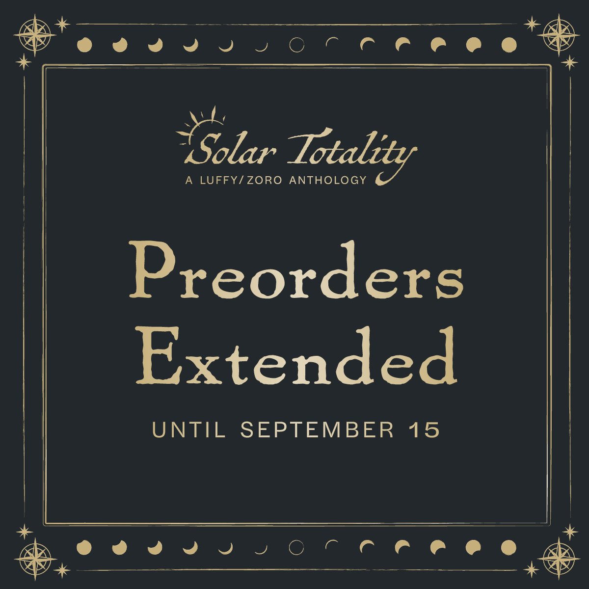 👒 『PREORDERS EXTENDED』 ⚔️

We are pleased to announce that we are extending the preorder period by 2 WEEKS, so don't miss your chance to place an order! Preorders will now close on September 15th (11:59 PM EST).